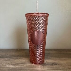 Starbucks Rose Studded Tumbler with Straw